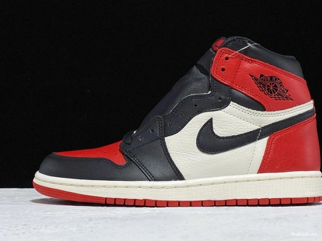 One Kick Retro 1 Bred 555088-610 Toe Air Jordan OG High 0717